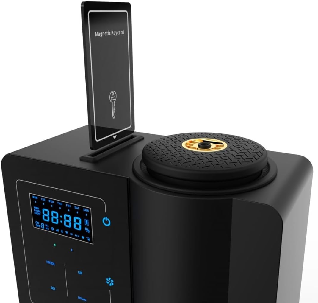 Waterless Air Diffuser - Home Luxury Scent Diffuser - Magnetic Keycard Bluetooth & App Control - Antal Hayat Diffuser - Waterless Diffusers for Home - Difusor Aroma - Aesthetic Essential Oil Diffuser
