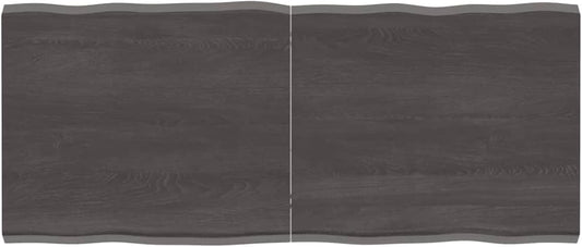 Solid Wood Tabletop, Dark Brown, 140 x 60 x (2-4) cm, Live Edge, Replacement for Coffee Table, Kitchen Dining Table, Desktop Surface, Durable and Stylish