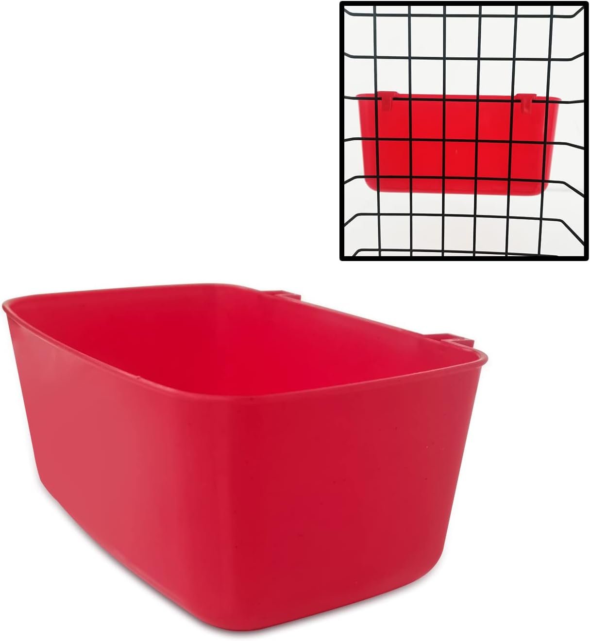 6 Pack Rabbit Feeder Waterer Chicken Large Food Water Cups for Cage Puppy Cat Hanging Feeding Dish Coop Bowl Watering Container Treats Drinker for Pigeon Bird Bath Basin Hamster Bed