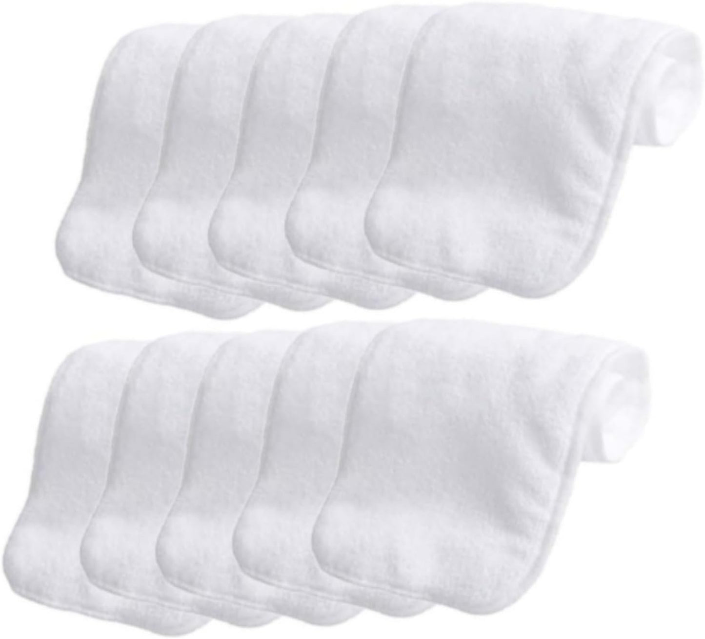 KaWaii Baby Super Absorbent Stay-Dry Microfiber Inserts for One Size Cloth Diapers, 3 Layered, 6-22 lbs Washable Reusable Soaker Pad - Pack of 10