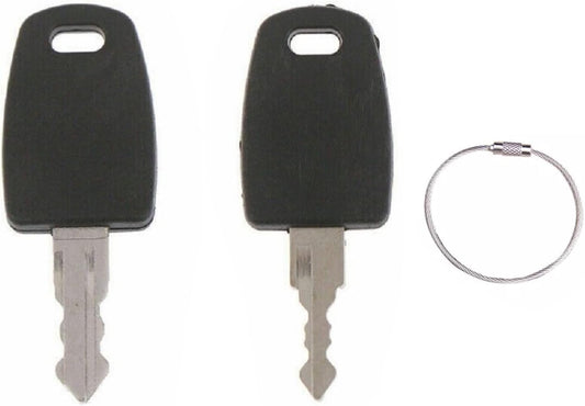FASTROHY 2Pcs Universal Lock Key Master Keys with 1Pc Key Ring for TSA002 TSA007 Master Key Bag Luggage Suitcase Customs TSA Lock Black