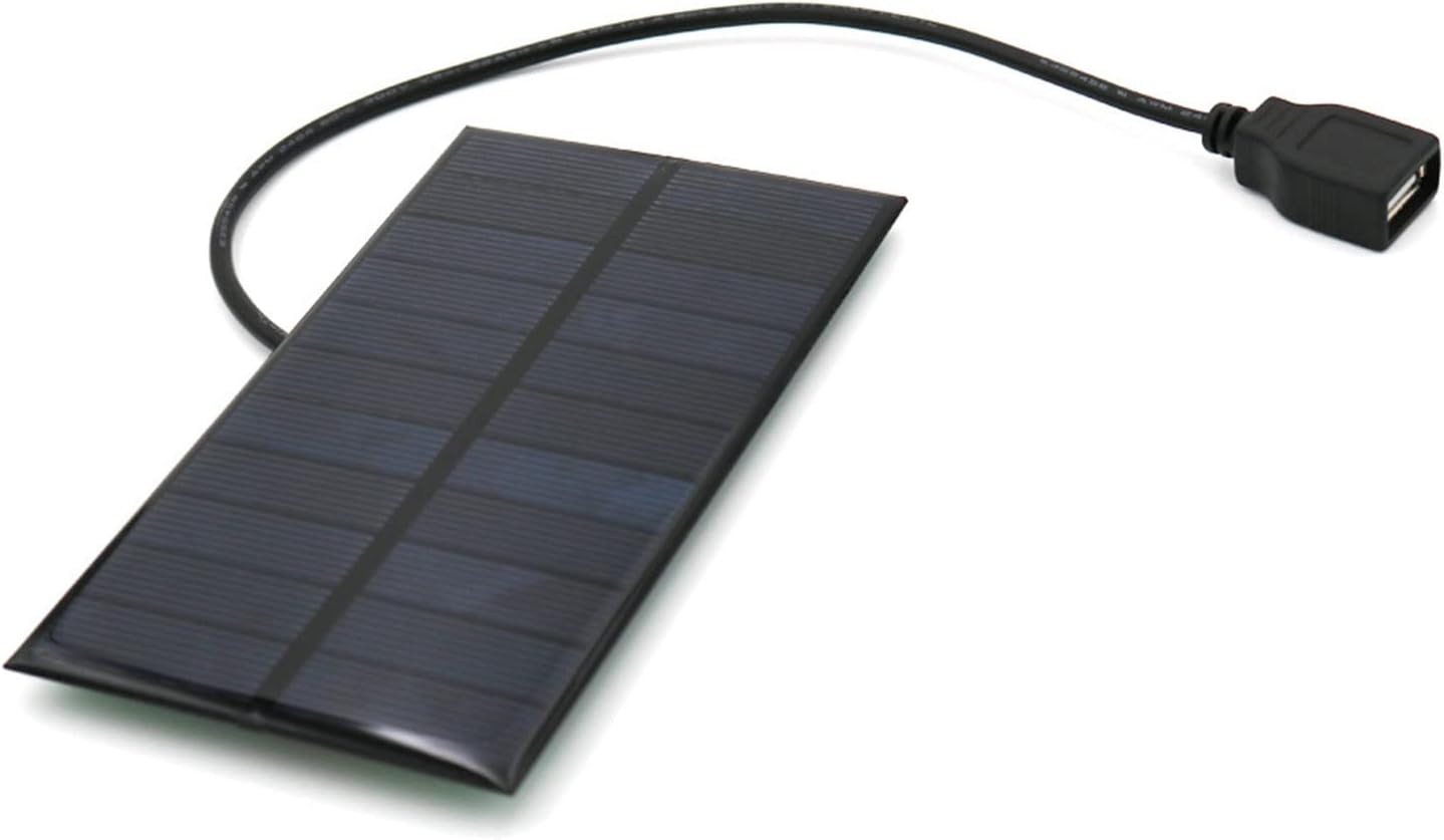 PUCHEN 300mA Portable Solar Phone Charger | 5.5V USB Solar Panel with 24% Efficiency | Waterproof & Lightweight | Compatible with Smartphones, Tablets & Small USB Devices
