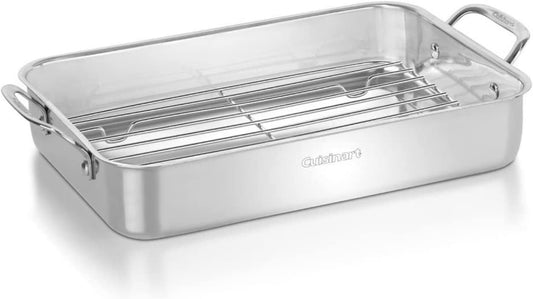 Cuisinart 7117-14RR Chef's 36cm Classic Lasagna Pan with Stainless Roasting Rack