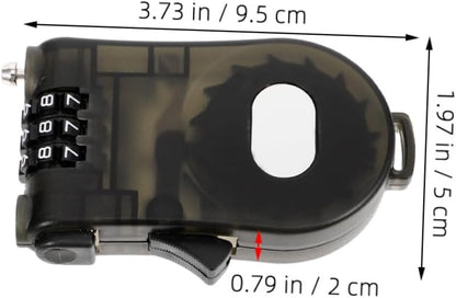 ARTSEWPLY 2Pcs Retractable Cable Lock for Suitcase Adjustable Combination Luggage Lock for Travel Wardrobe and Closet Security Lightweight Durable Theft Protection