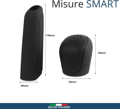 comunica Set of 2 Car Gear Knob Covers and Cover for Handbrake Lever in Silicone, Universal and Wear-resistant Car Accessories for Women and Men Interior