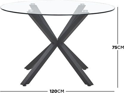 120cm Round Table w/ 4 Chairs Dining Set Velvet Fabric Indoor Furniture (Olive, Black Table)
