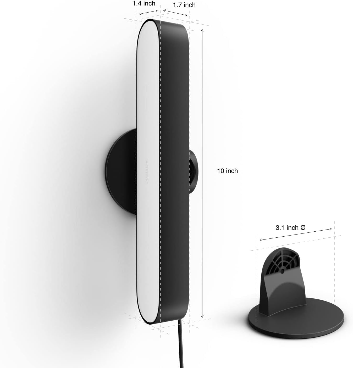 Philips Hue Smart Play Light Bar Base Kit, Black - White & Color Ambiance LED Color-Changing Light - 1 Pack - Requires Bridge - Control with App - Works with Alexa, Google Assistant and Apple HomeKit