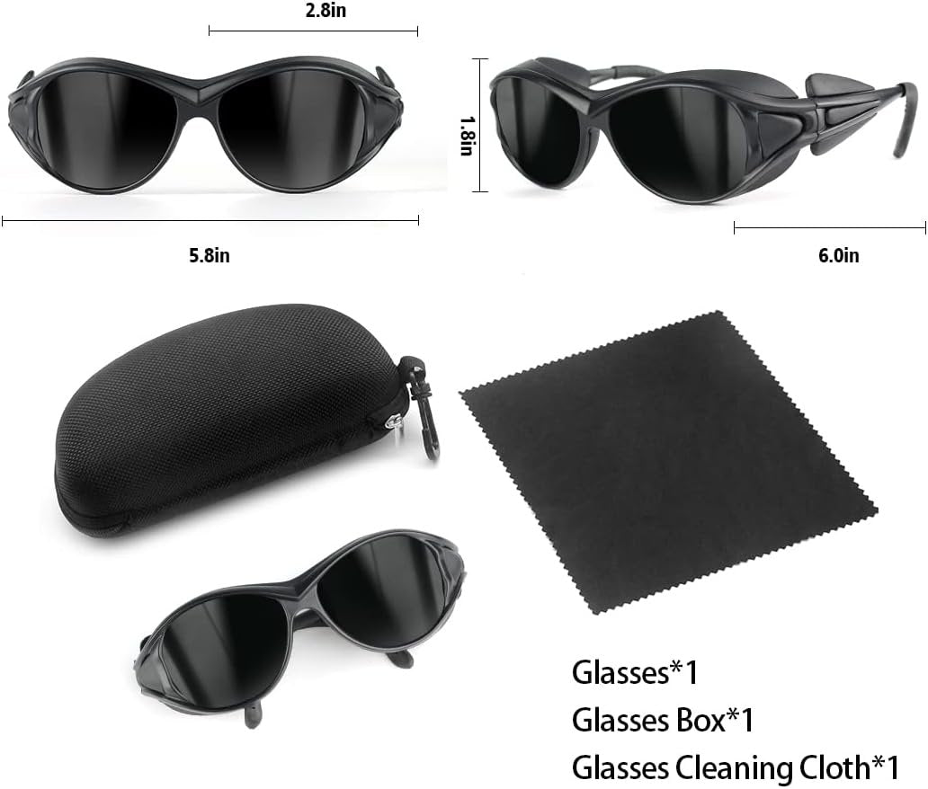 ULTREMA Red Light Therapy Glasses, Eyes Protection for Tanning Goggles, Laser Safety Glasses IPL 200-2000nm, Eye Protection for Red Light Therapy and Laser Hair Removal