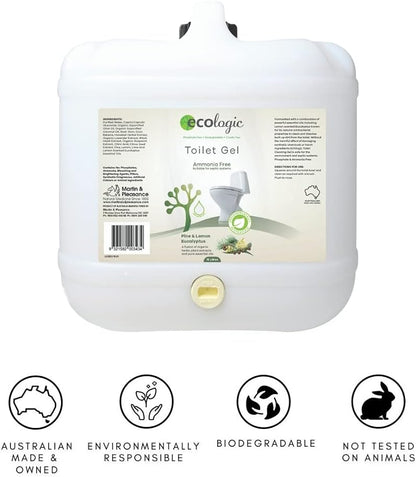 ECOLogic Pine & Lemon Eucalyptus Toilet Cleaning Gel BULK 15L