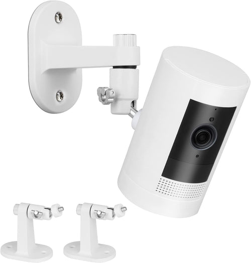 2Pack Adjustable Security Wall Mount Bracket for Ring Stick Up Cam & Indoor Cam (1st Gen), Perfect View Angle for Surveillance Camera System - White