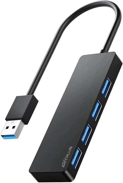 ANYPLUS USB 3.0 Hub, USB Splitter, Multiple Sockets, Multi Splitter for PC, Laptop, Xbox, Flash Drive, HDD, Console, Printer, PC, Keyboard, HP, Dell
