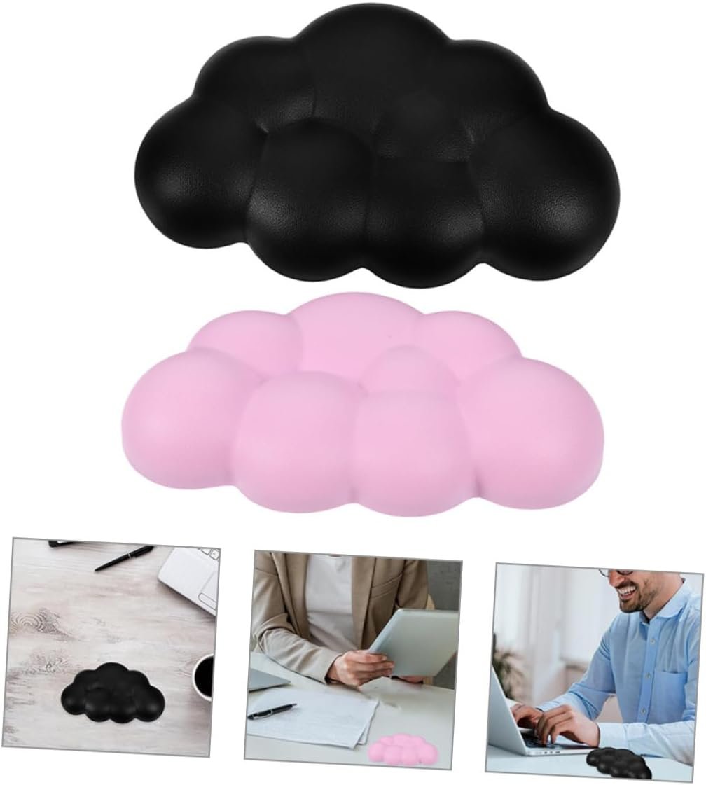 CAXUSD Ergonomic Keyboard Mat 2 Pack Wrist Rest Pad Skid-Resistant Comfortable Support for Desk Gaming