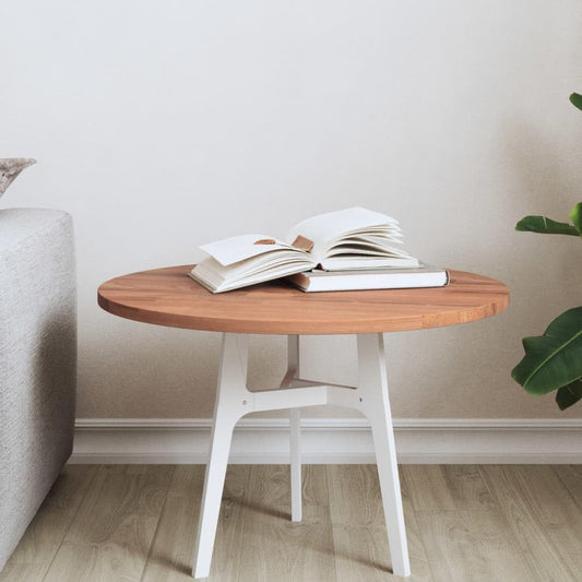 Solid Beech Wood Round Tabletop Ø50 x 1,5 cm, Dining Table Board, Desk Surface, Kitchen Countertop, Durable and Stylish - Perfect for Home & Office Use