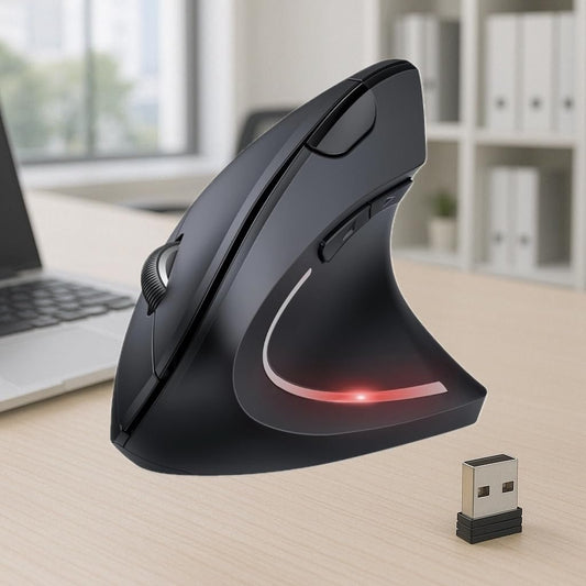 Ergonomic Mouse 1600 DPI Silent Mouse 3 Adjustable DPI Wireless Mouse 2.4G Vertical Mouse 6 Buttons Computer Mouse Compatible with Windows Mac Chromebook Linux Notebook Laptop Computer