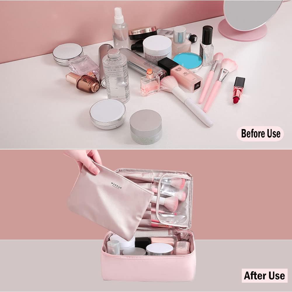 Women's Travel Beauty Case Make Up Bag Make Up Bag for Women Travel Useful Accessories, pink