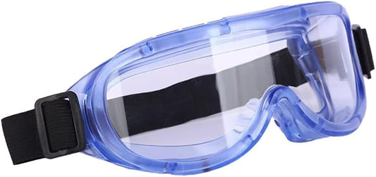Safety Goggles Clear Lenses Anti-Fog Protective Goggles Wide Field of View Adjustable Chemical Splash Protective Eyewear Soft Lightweight Eyewear
