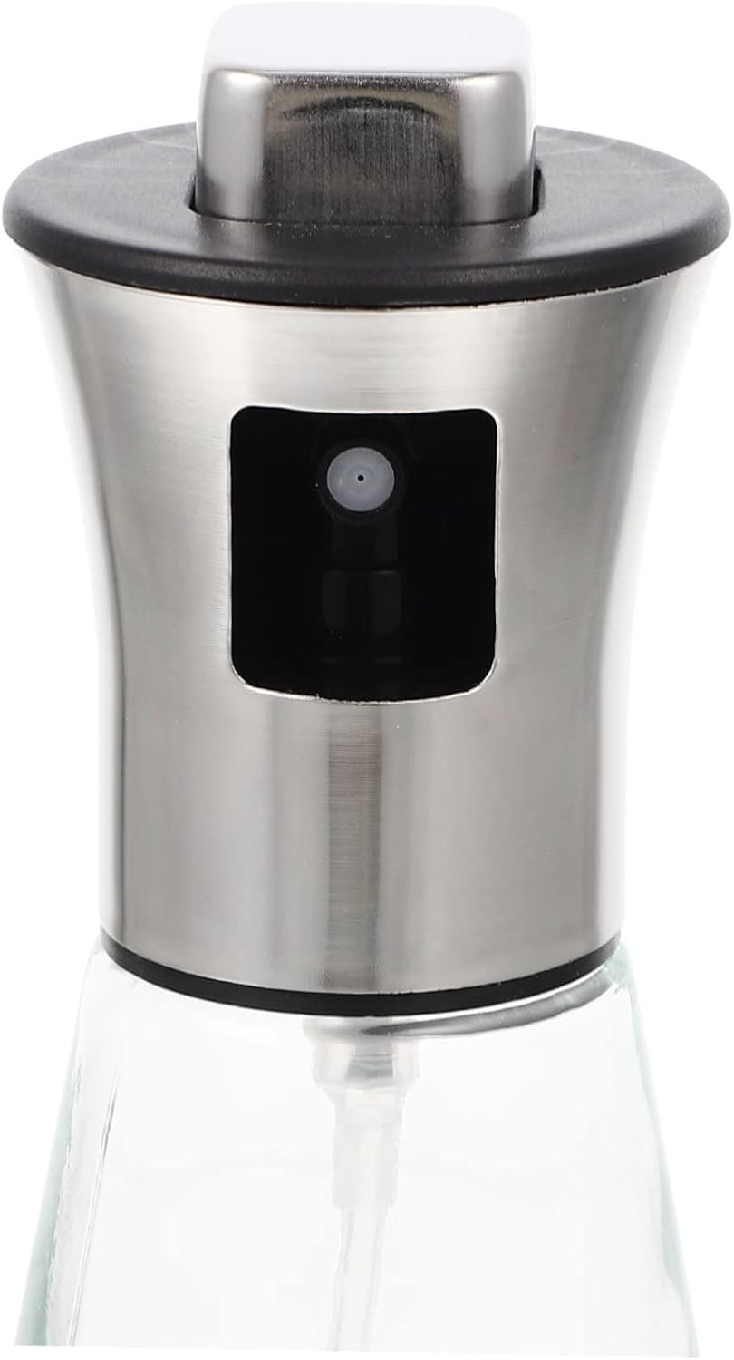 CONGARTENO Stainless Steel Oil Sprayer Bottle Food Grade Spray Bottle for Oil Soy Sauce Vinegar Ergonomic