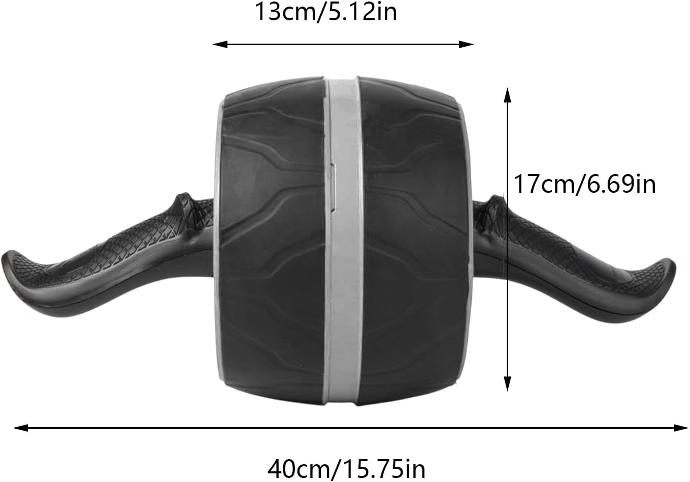 Abdominal Muscle Wheel, Workout Ab Wheel Double Wheel Trainer, 5.12x6.69x15.75 inches Compact Non-Slip Core Strength Tool, Ergonomic Home Gym Fitness Gear for Athletes Use