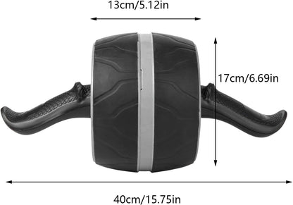 Abdominal Muscle Wheel, Workout Ab Wheel Double Wheel Trainer, 5.12x6.69x15.75 inches Compact Non-Slip Core Strength Tool, Ergonomic Home Gym Fitness Gear for Athletes Use