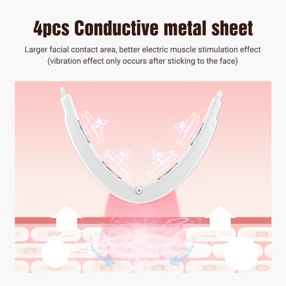 Contourflex 4-in-1 Massager for Face, Reviona Contour Flex Facial Sculpting Device, 5 Nursing Modes & 15 Levels of Intensity &180° Foldable with Remote Control (Pink)