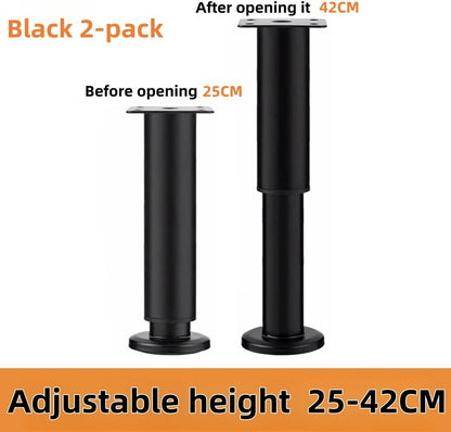 ZDL Height Adjustable Furniture Feet, 2 Pieces Adjustable Feet for Bed, Metal Supports for Furniture, Adjustable Desk Feet, Slatted Foot Support, Adjustable Feet for Furniture, Sofa