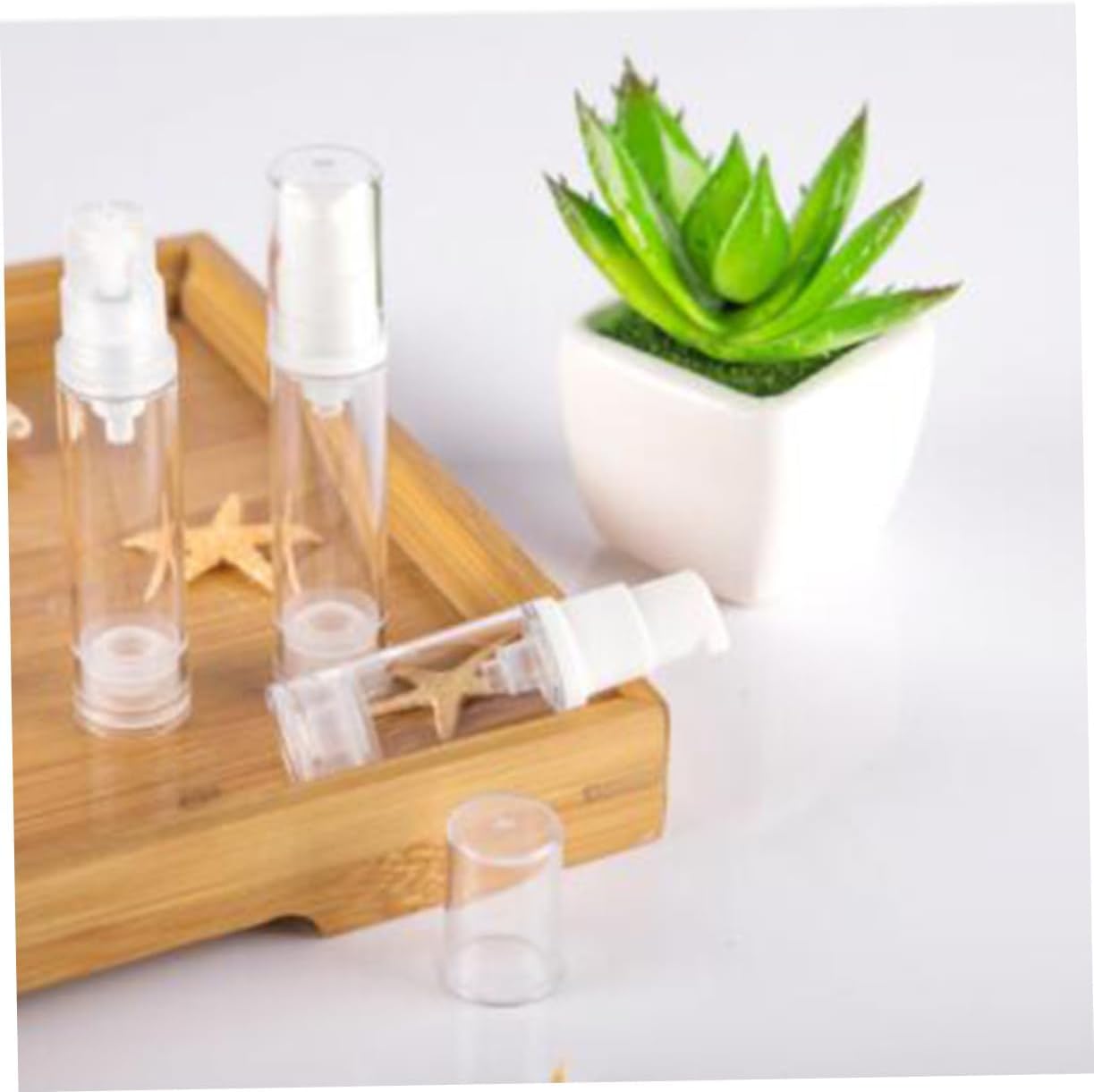 Healeved 12Pcs Refillable Empty Spray Bottle Fine Pump Bottles for Sunscreen Essential Oils and Cleaning Products Travel Friendly White Design