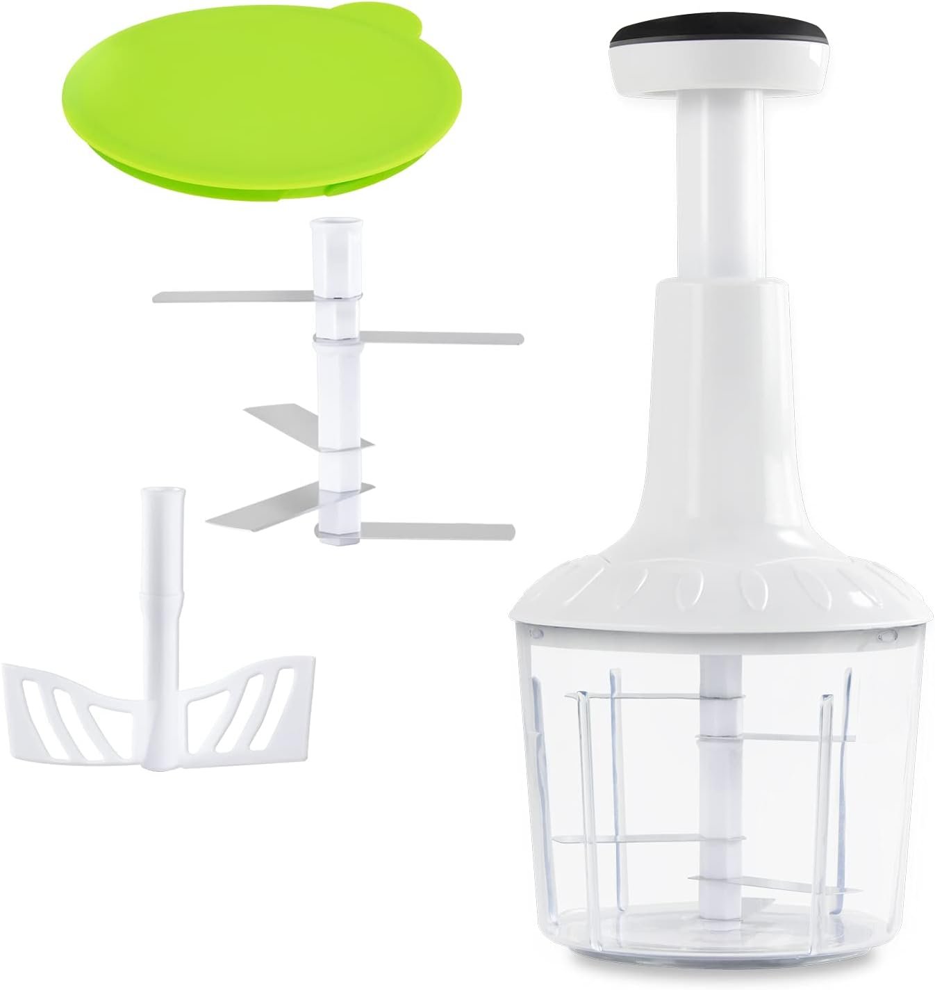 Kleva Sumo Vegetable Chopper Manual â€“ Hand-Powered Food Chopper, Dicer & Mincer | Quick Push Chopper Salad, Fruits, Veggie's, Onion, Garlic & More | Easy to Clean, Compact & BPA-Free Kitchen Tool