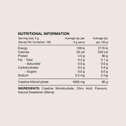 Switch Nutrition Flavoured Creatine Monohydrate 500gm Mango Passionfruit