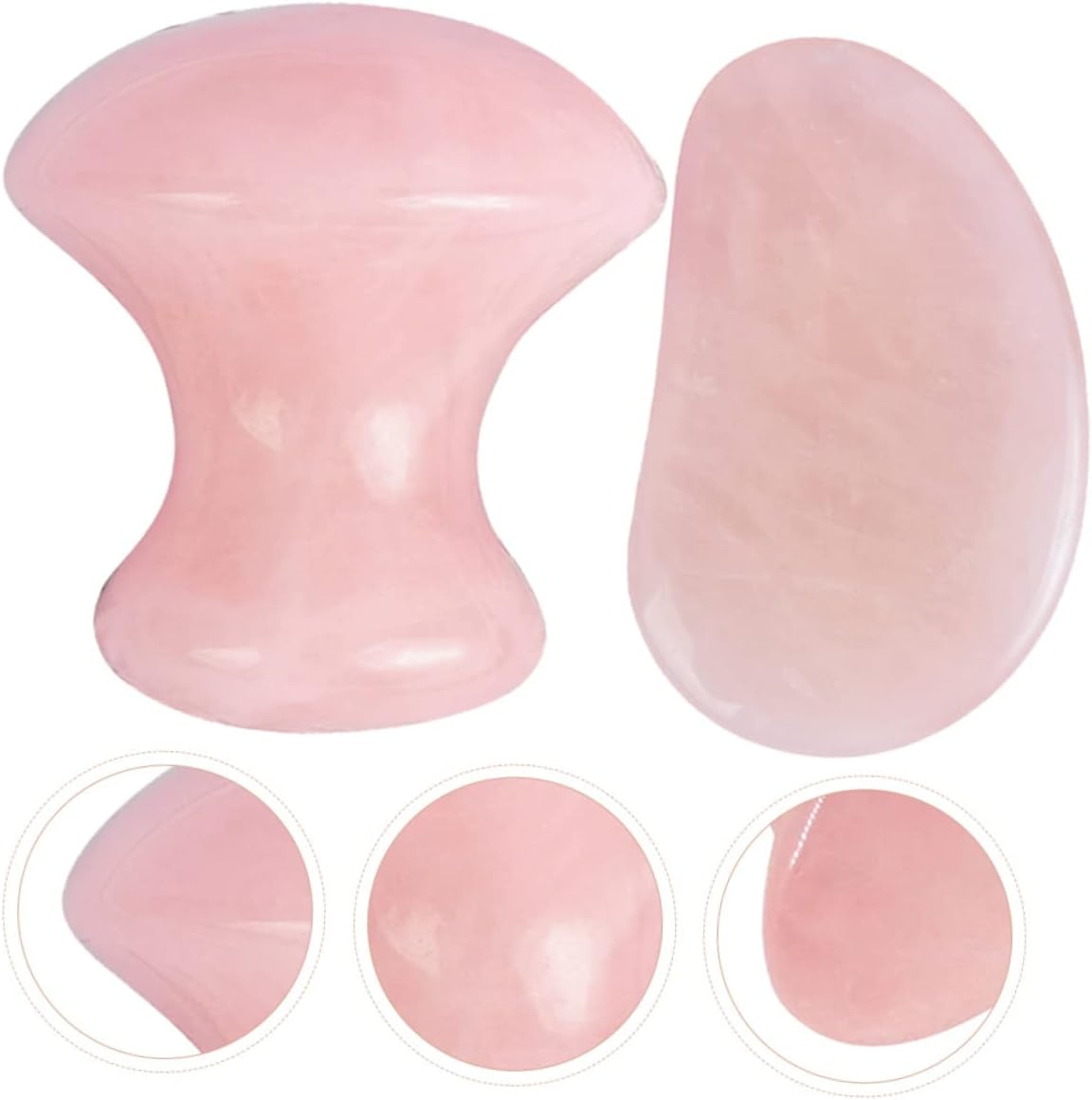 VALICLUD 2 Pezzi Raschietto di più liscio massaggiatore viso utensili attrezzo facciale terapia strumenti di massaggio gua sha per il viso rosa