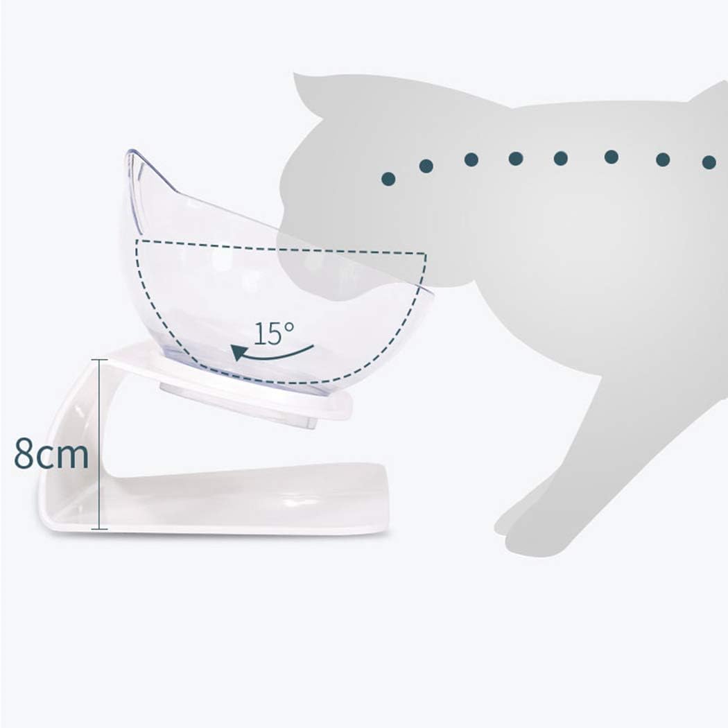 Ciotola per gatti con supporto inclinabile a 15° per gatti interni proteggere animali domestici Vertebra cervicale staccabile