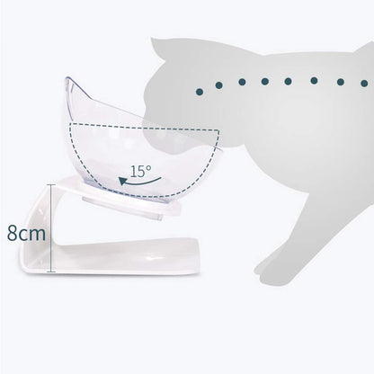 Ciotola per gatti con supporto inclinabile a 15° per gatti interni proteggere animali domestici Vertebra cervicale staccabile