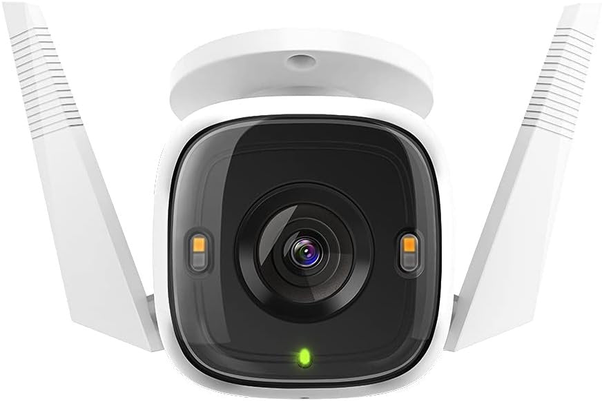 TP-Link Tapo Outdoor Security Camera, Wi-Fi/Ethernet Connection, 2K QHD, 4MP, Color Night Vision, IP66, Smart Motion Detection & Notifications, Vioce Control, Two-Way Audio, SD Card Slot (Tapo C320WS)