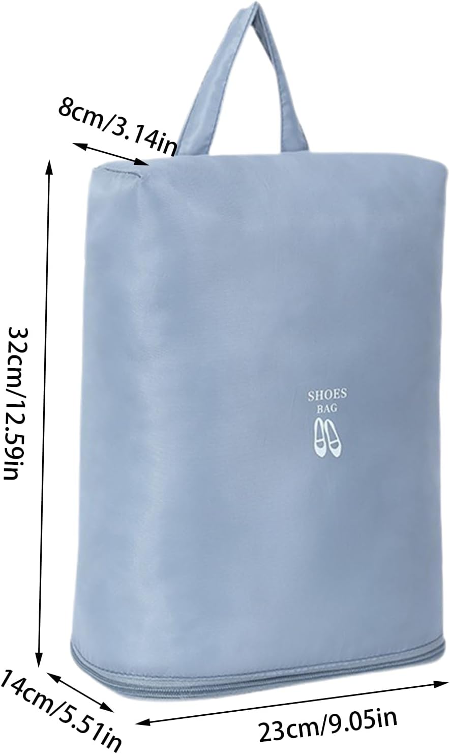 Borse impermeabili per scarpe da viaggio, capienza larga Oxford Cloth Shoe Storage Pouch for Gym 9.06x5.51x12.6 pollici, Sport, Closet Organization, Men & Women, Weatherproof Protection, blu, Se
