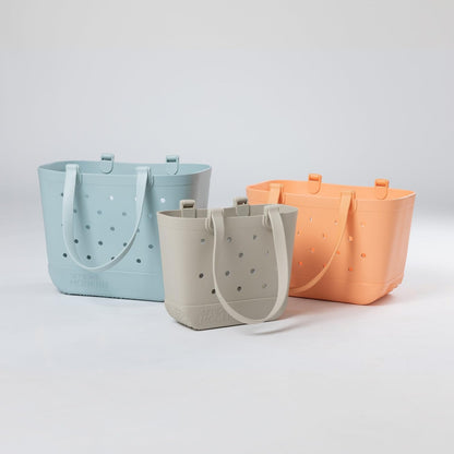 Simple Modern Beach Bag Rubber Tote | Waterproof Large Tote Bag with Zipper Pocket for Pool, Groceries, Sports |Gifts For Women | Getaway Bag Collection | Almond Birch
