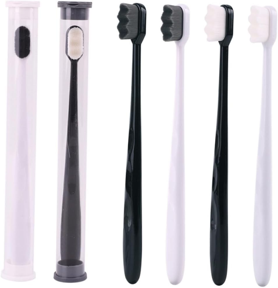 Baluue Micro-nano Soft Bristle Toothbrush Oral Care Tool White Hair White Handle Ergonomic Design