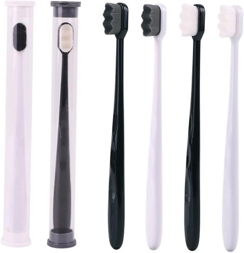 Baluue Micro-nano Soft Bristle Toothbrush Oral Care Tool White Hair White Handle Ergonomic Design