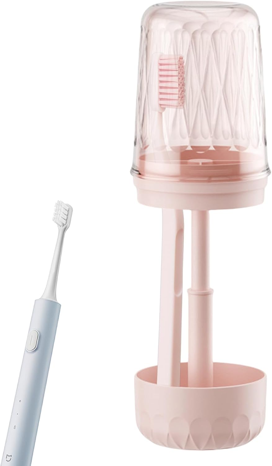 Générique Travel Toothbrush Holder Case, Compact Waterproof Toiletry Organizer, Lightweight Container for Bathroom Essentials on Trips, Vacations, Hotels and Camping, rosa, Se référer au descriptif