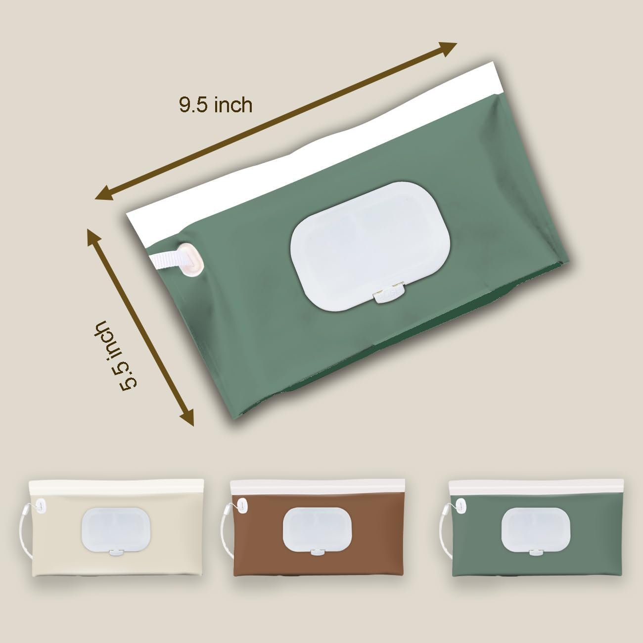 Wipe Dispenser, 3-Pack Portable Refillable Wipes Dispenser,Reusable Travel Baby Wipe Container, Waterproof and Dustproof