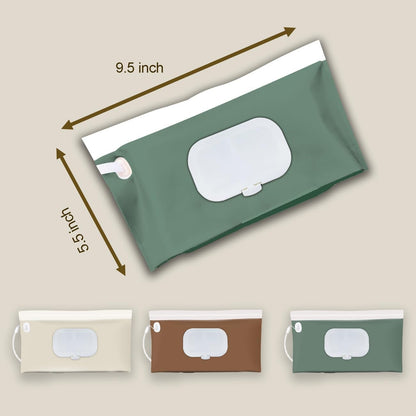 Wipe Dispenser, 3-Pack Portable Refillable Wipes Dispenser,Reusable Travel Baby Wipe Container, Waterproof and Dustproof