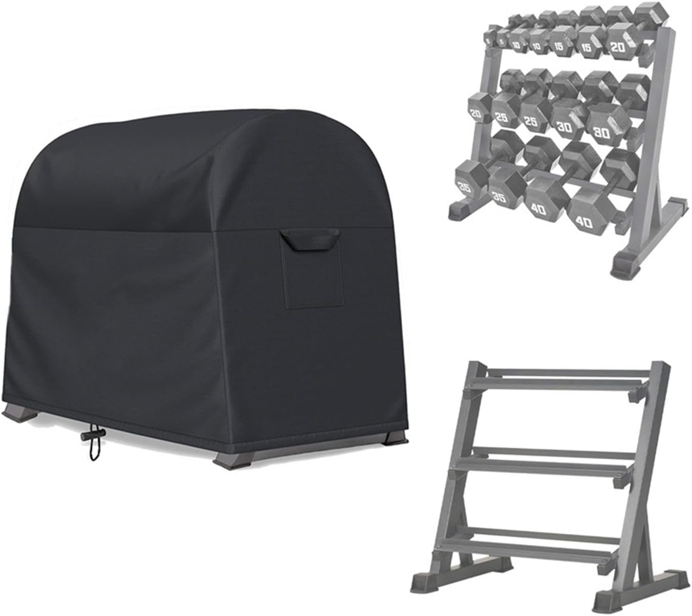 Home Dumbbell Rack Dust Cover, Gym Storage Rack Cover, Outdoor Dumbbell Cover, Dust-Proof Dumbbell Cover, Waterproof Gym Cover, Dumbbell Rack Protective Cover, Fitness Equipment Dust Cover, Adjustable