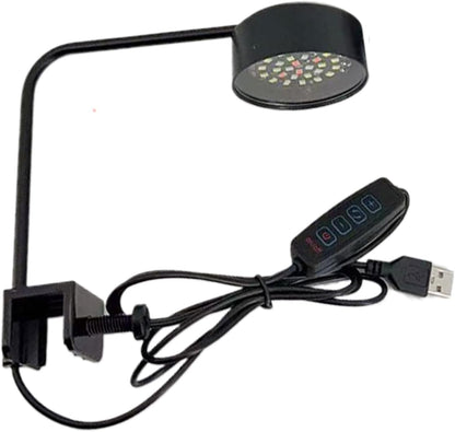 LED Aquarium Light, Saltwater Fish Tank Lamp, 6.1x2.36x5.35 inches Smart 3 Modes Brightness Adjustable Lighting, 360 Degree Flexible Arm, Marine Aquarium Lights for Shrimp
