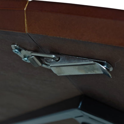 OCACA 47,24" Modern Round Dining Table, Four Patchwork Tabletops with Solid Wood Grain Table Top, Metal Base Dining Table, End Table Leisure Coffee Table (marrone)