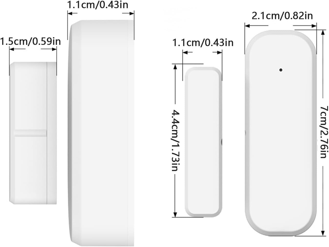 Smart Door Sensor | Wireless WiFi Window Door Sensor | Home Security Device, Magnetic Monitor Solution, APP Remote Notification, Home Automation for Indoor