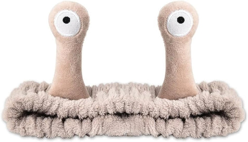 Spa Makeup Headband for Washing Face Headband for Women Girls Skin Care Headbands Cute Cartoon Snail Hair Accessories for Girls Women Face Wash Headband Hairband for Skincare Makeup Light Brown