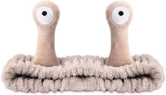 Spa Makeup Headband for Washing Face Headband for Women Girls Skin Care Headbands Cute Cartoon Snail Hair Accessories for Girls Women Face Wash Headband Hairband for Skincare Makeup Light Brown