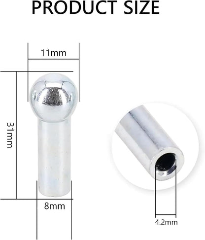 WEZCHUGHAOL 5 Pcs Gym Machine Accessories for 6mm Wire Rope Cable Ball Stopper Interface Port Components, Fitness Equipment Wire Rope Port Joint Replacement Parts for Home Gym Machine Use