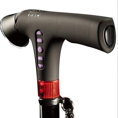 JDKJSBF Walking Stick Walkers for Seniors Rollator Walker, stampelle, aiuti a Piedi, Bastone da Passeggiata Lighting Elderly Smart Radio a Quattro Zampe a Quattro Zampe in Alluminio Trekking Pole