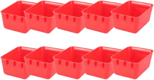 Qianly 10 Pieces Cage Cups Bird Feeders Chicken Feeding Watering Feeders for Bunny
