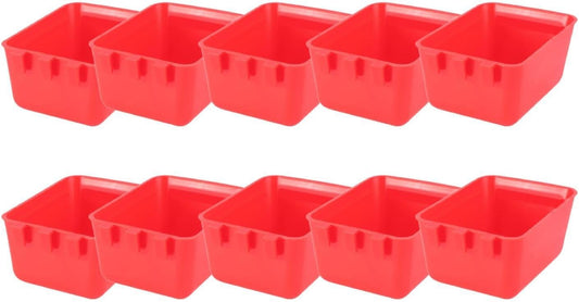 Qianly 10 Pieces Cage Cups Bird Feeders Chicken Feeding Watering Feeders for Bunny