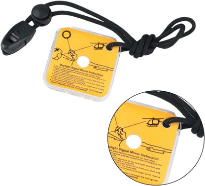 BRIGHTFUFU 3pcs Retroreflector Survival Mirror Outdoor Camping Essential Signal Transmission Tool Reflective